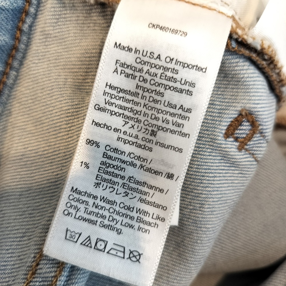 Madewell The Perfect Vintage Straight Jeans 30T Tall Distressed Knee Light Wash - Picture 11 of 12